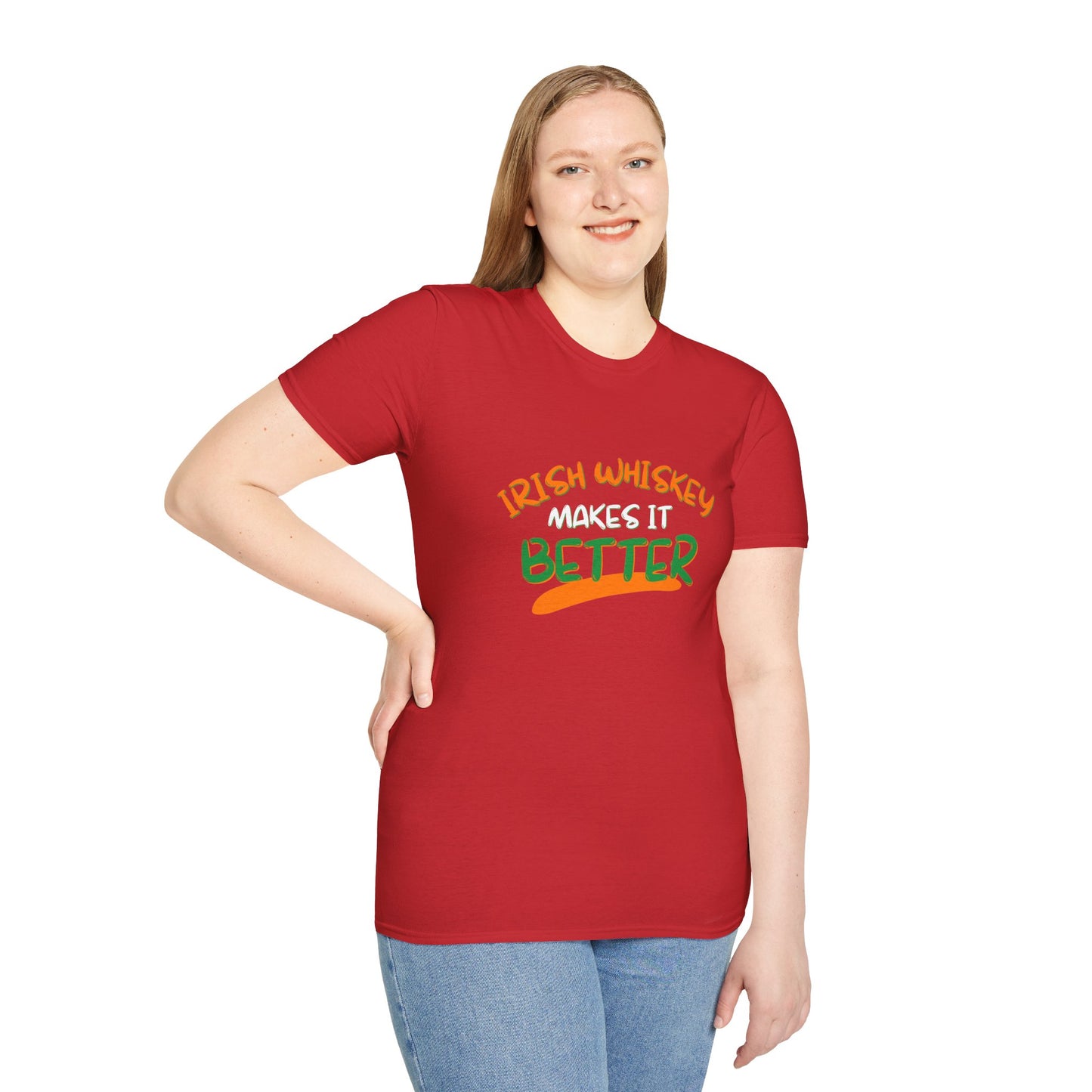 Irish Whiskey makes it better OWGfont LTcolors Unisex T-Shirt by cypherpunkgear.com