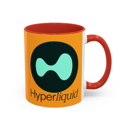 Hyperliquid Black font Orange Accent Mug by cypherpunkgear.com