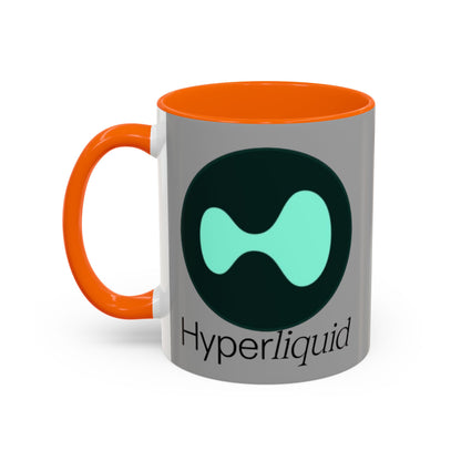 Hyperliquid Black font Grey Accent Mug by cypherpunkgear.com