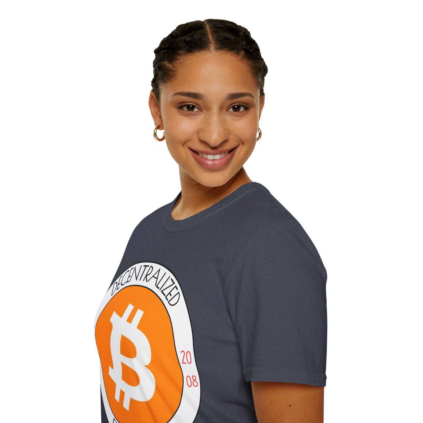 Bitcoin Decentralized Freedom Dark colors Unisex T-Shirt by cypherpunkgear.com