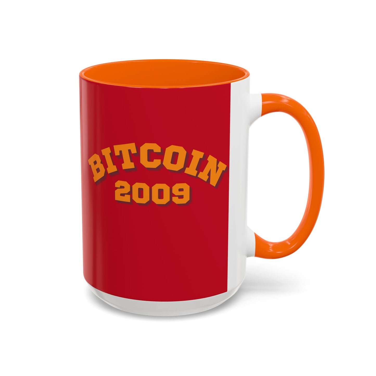 Bitcoin 2009 Red Accent Mug by cypherpunkgear.com