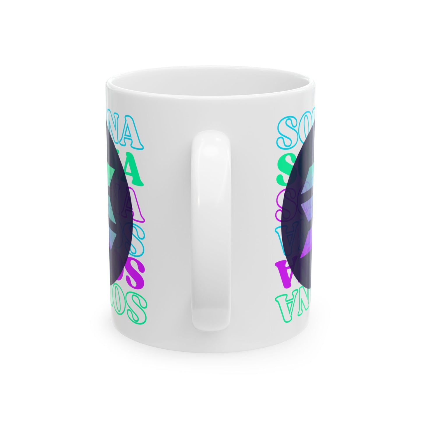 Solana, Solana, Solana (SOL) White Mug by cypherpunkgear.com
