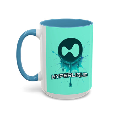 HYPE Drip Light Hyperliquid Accent Mug by cypherpunkgear.com