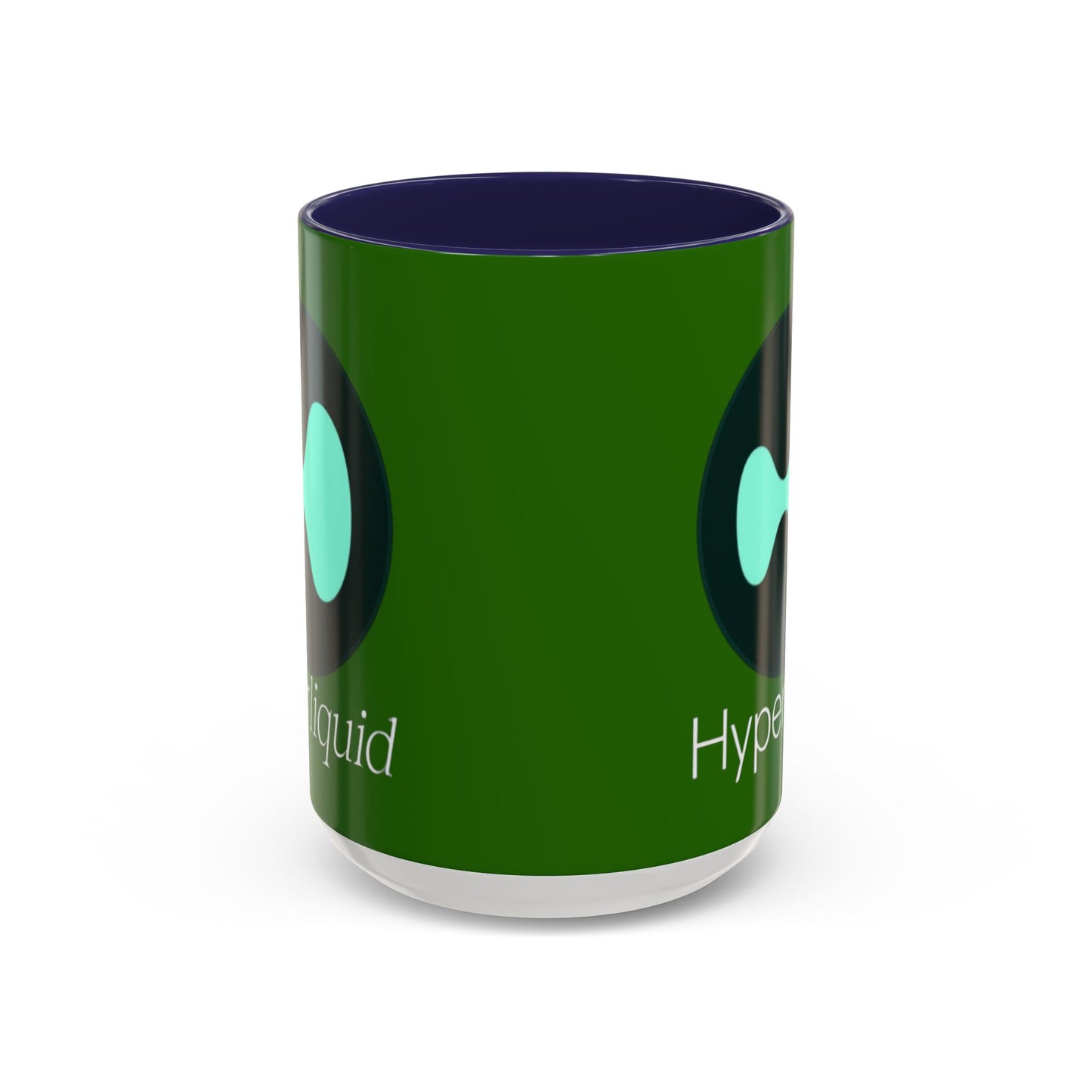 Hyperliquid White font Green Accent Mug by cypherpunkgear.com