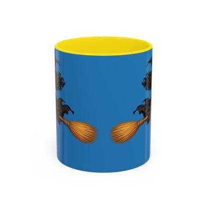 Velvet Vex Blue Accent Mug by CreepyCrafts.boo