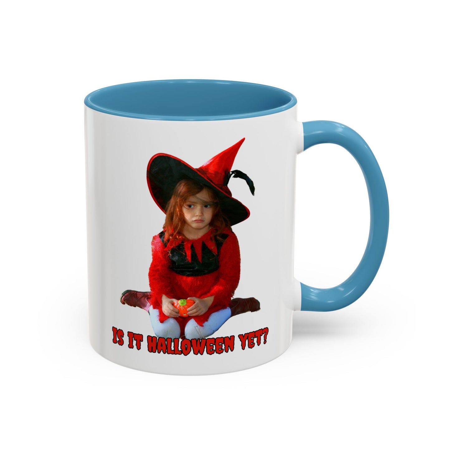 Is it Halloween yet? White Accent Mug by CreepyCrafts.boo