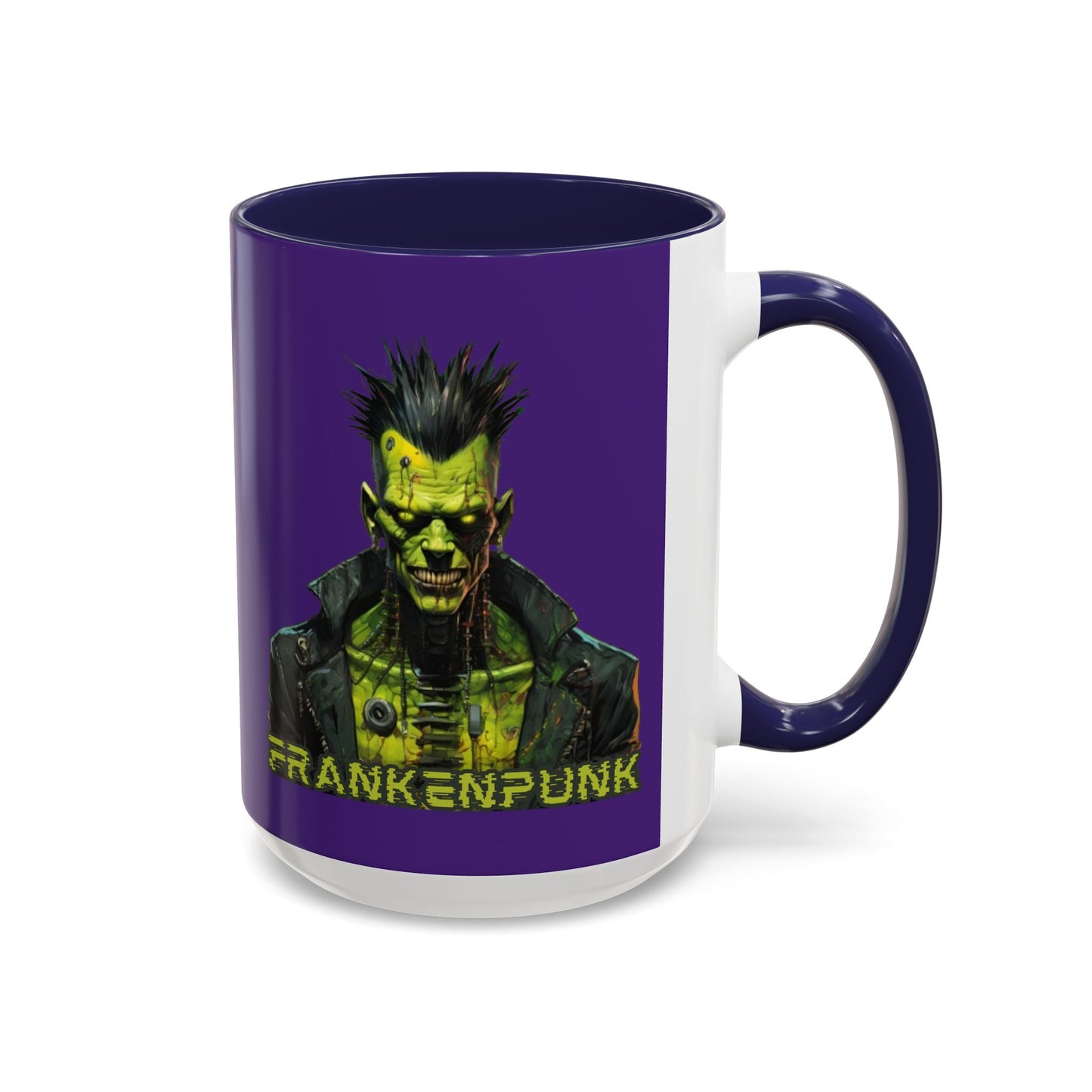 Frankenpunk Purple Accent Mug by CreepyCrafts.boo