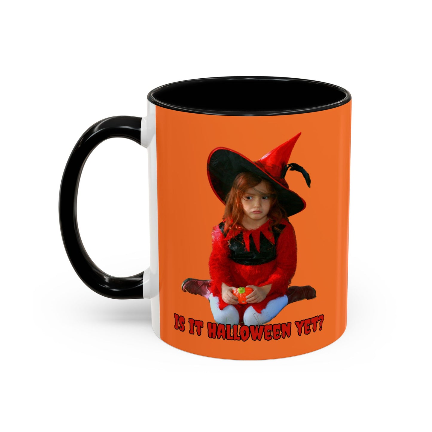 Is it Halloween yet? Orange Accent Mug by CreepyCrafts.boo