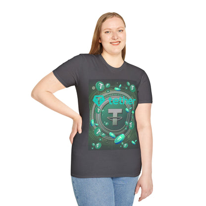 Tether Dark colors Unisex T-Shirt by cypherpunkgear.com