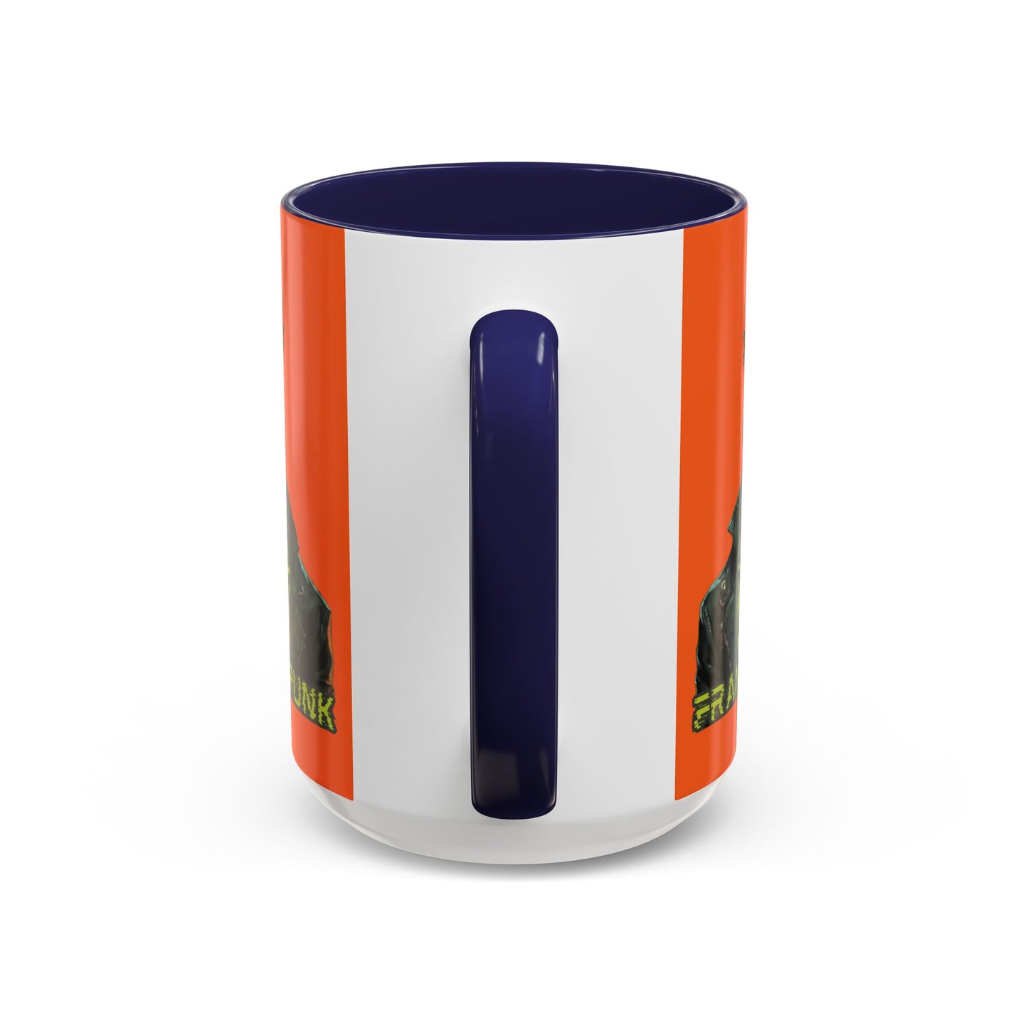 Frankenpunk Orange Accent Mug by CreepyCrafts.boo