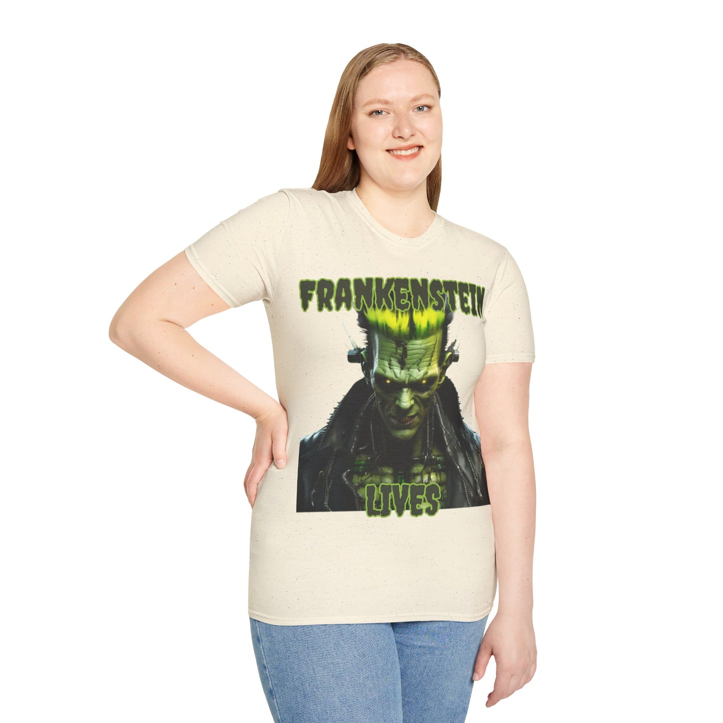 Frankenstein Lives Light colors Unisex T-Shirt by CreepyCrafts.boo