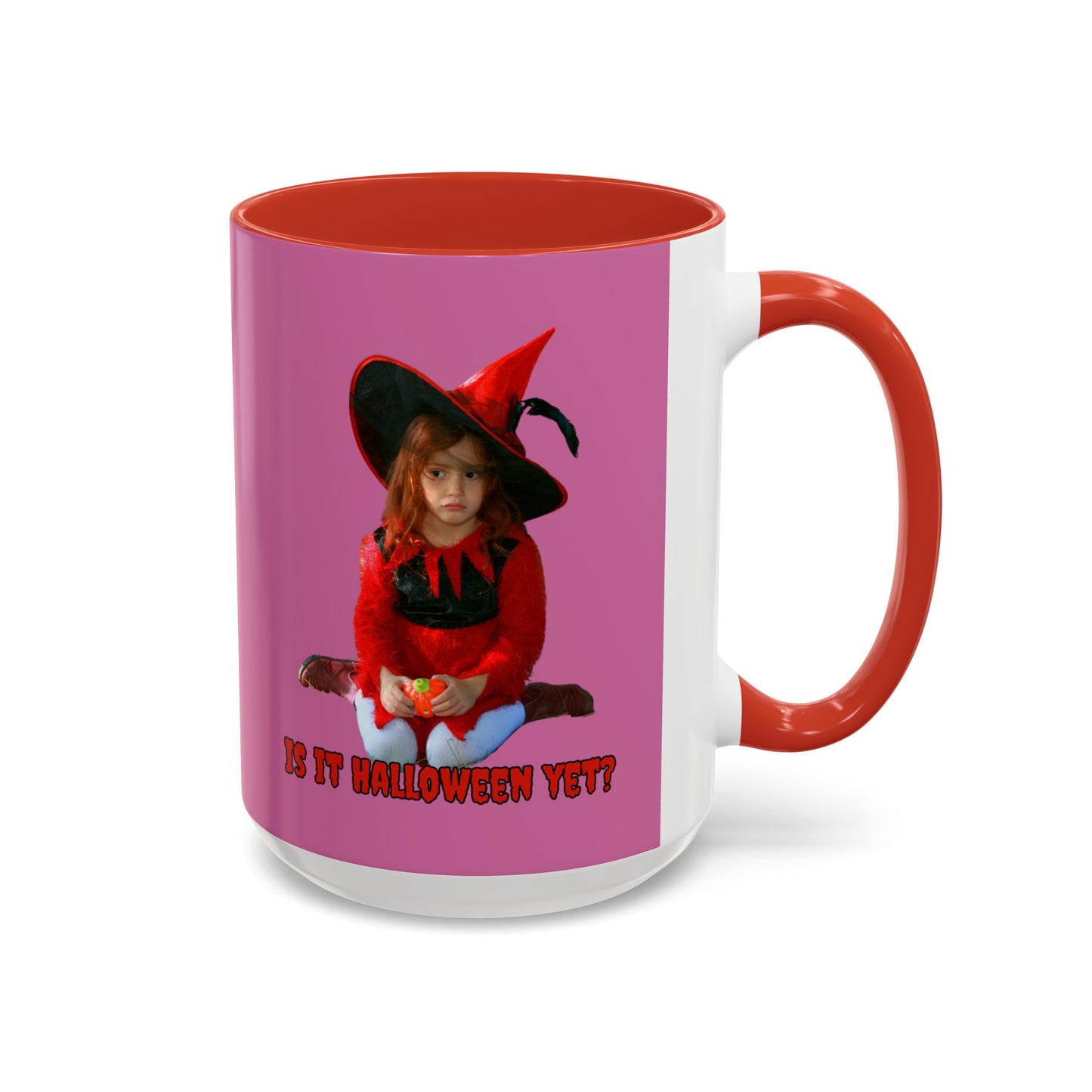 Is it Halloween yet? Pink Accent Mug by CreepyCrafts.boo