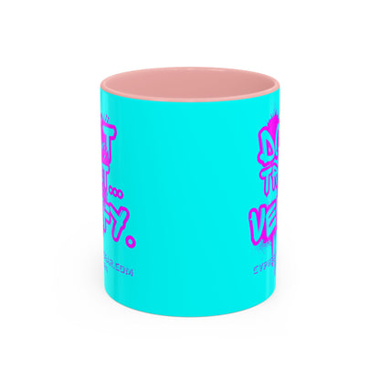 Don't Trust...Verify. Cyan Accent Mug by cypherpunkgear.com