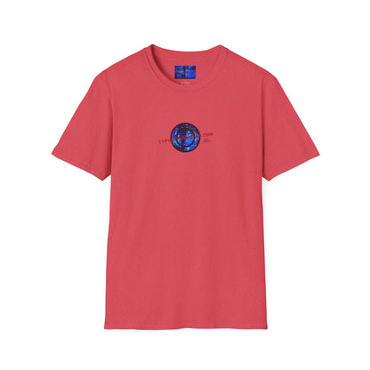 2-sided, cypherpunkgear.com Logo & Cityscape Light colors Unisex T-Shirt by cypherpunkgear.com