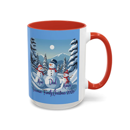 Snowman Family of 3 Accent Mug by cypherpunkgear.com