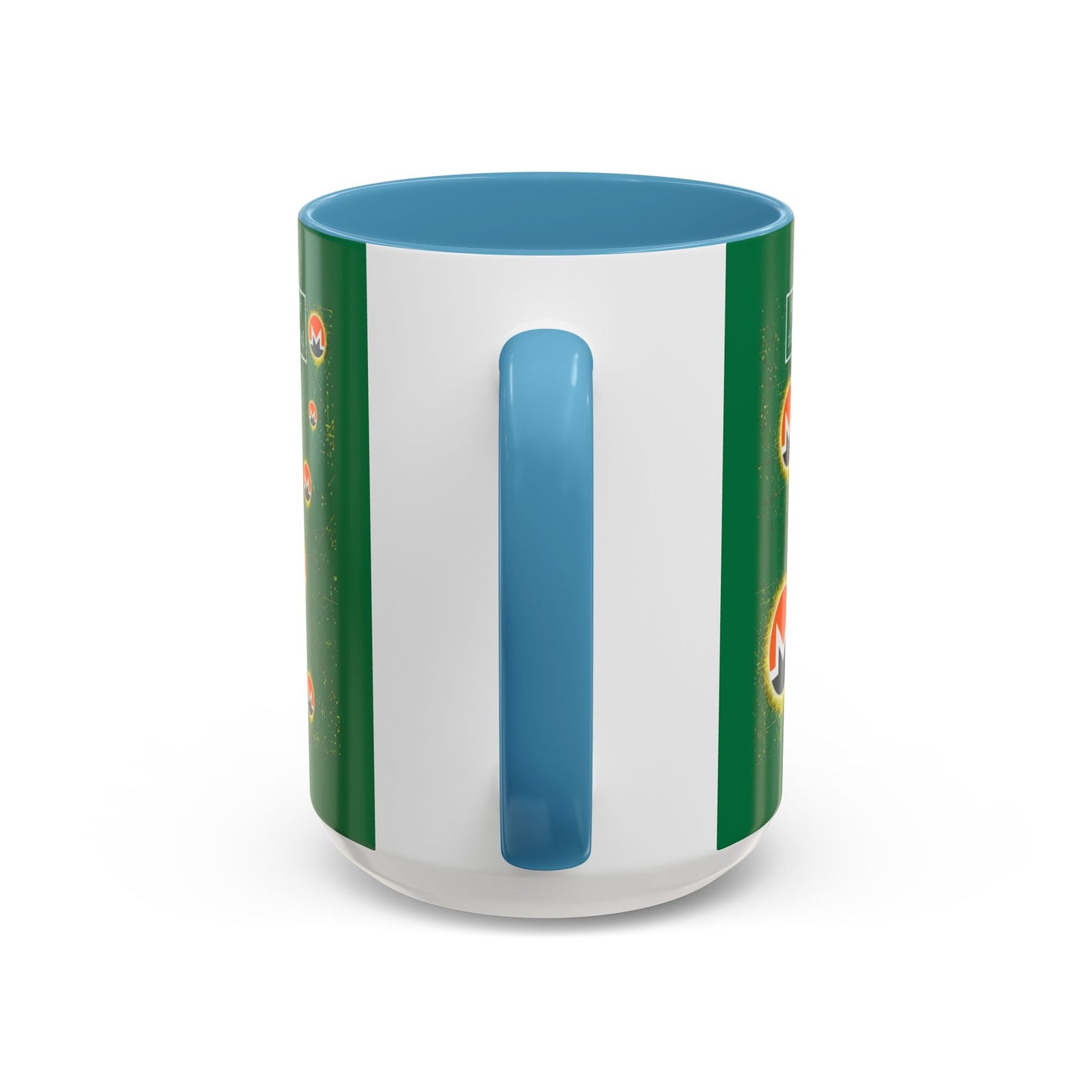 Monero (XMR) don't assume your freedoms are assured Green Accent Mug by cypherpunkgear.com