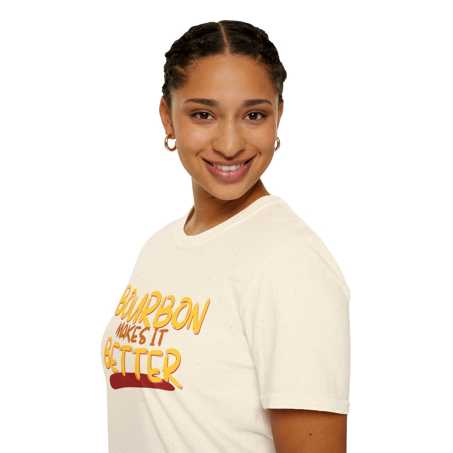 Bourbon makes it better Light colors Unisex T-Shirt by cypherpunkgear.com