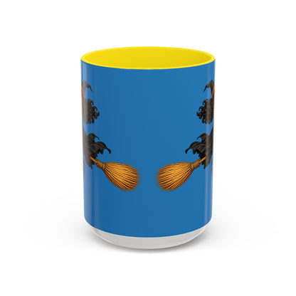 Velvet Vex Blue Accent Mug by CreepyCrafts.boo