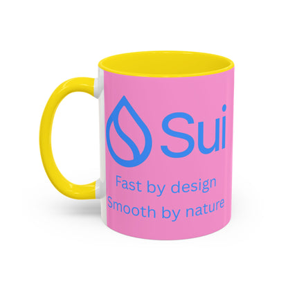 SUI Pink Accent Mug by cypherpunkgear.com