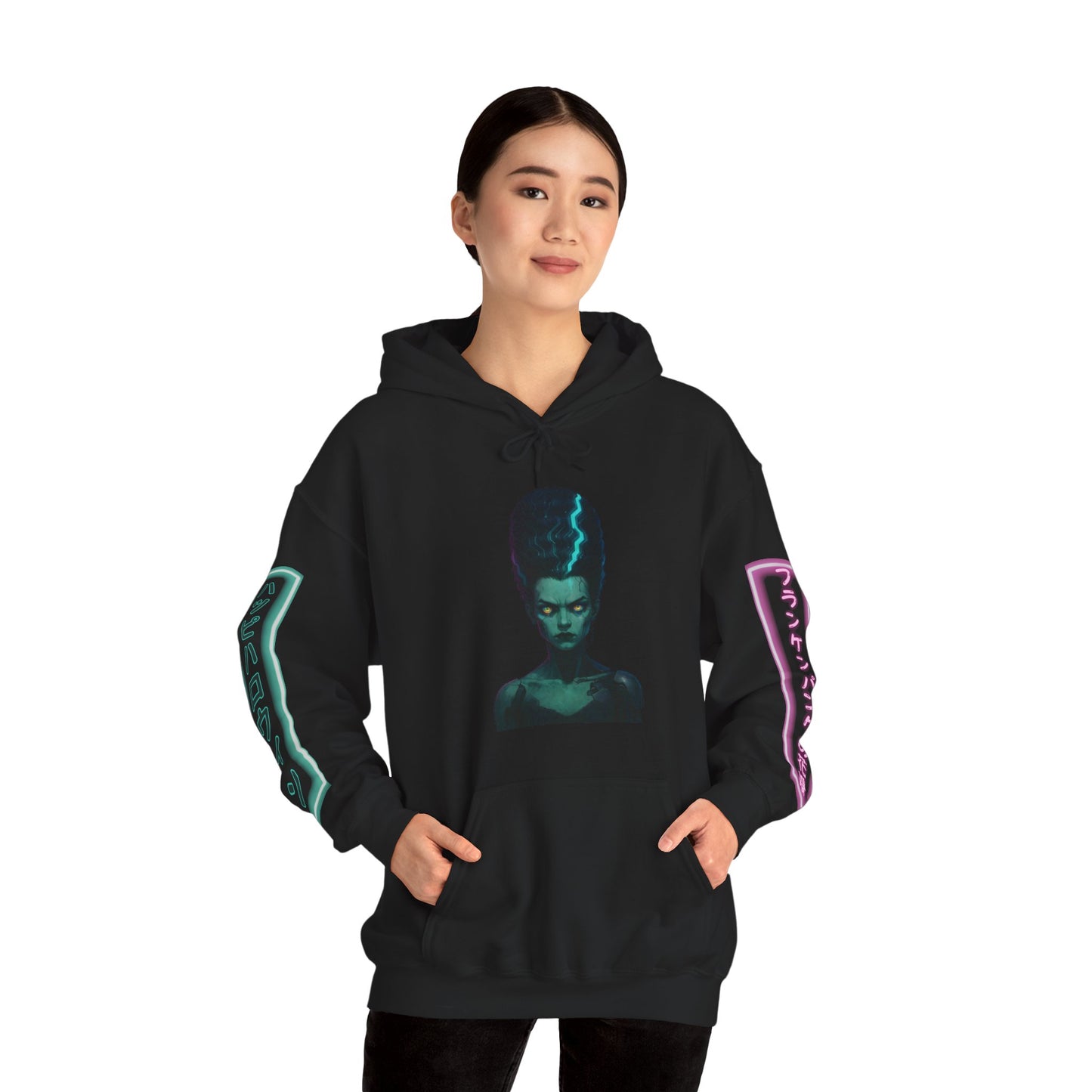 Bride of Frankenpunk Hoodie Unisex Hooded Sweatshirt by CreepyCrafts.boo