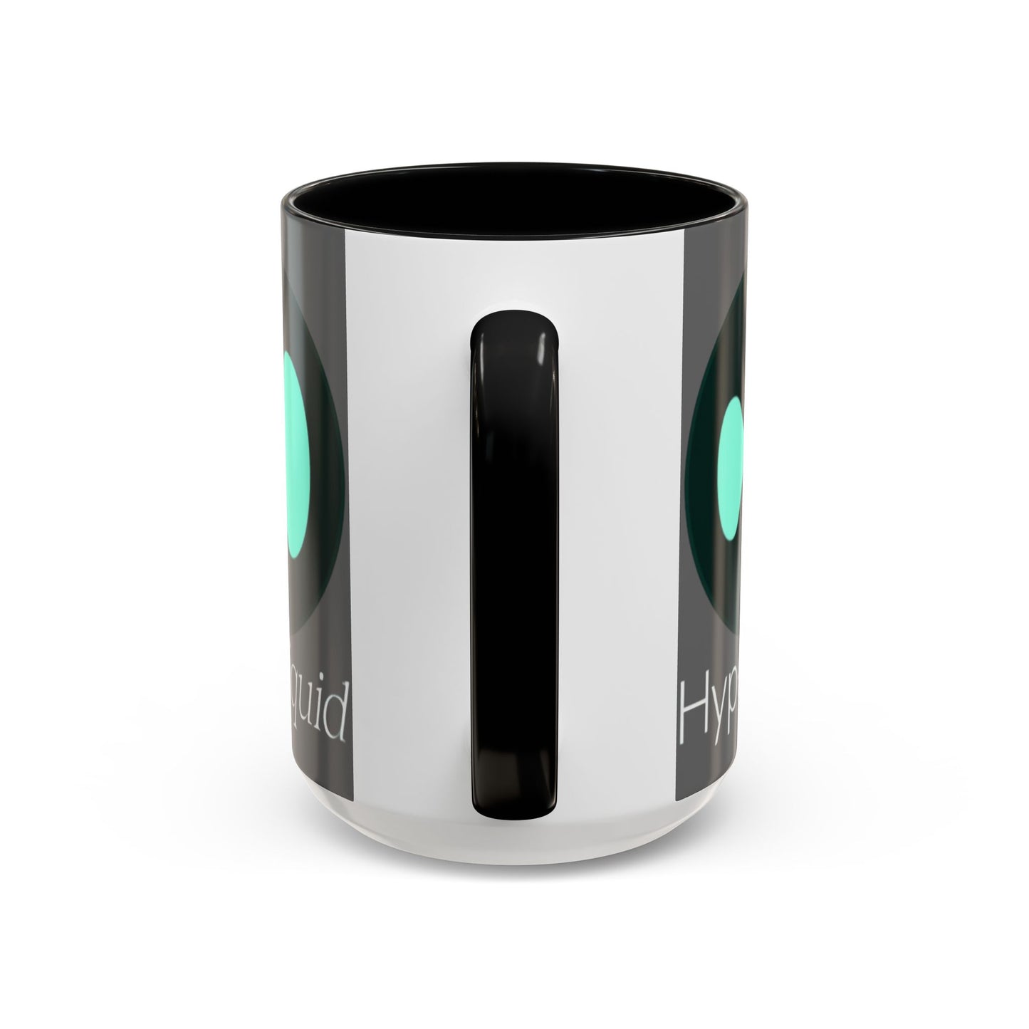 Hyperliquid White font Grey Accent Mug by cypherpunkgear.com