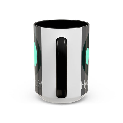 Hyperliquid White font Grey Accent Mug by cypherpunkgear.com