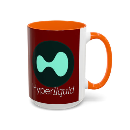 Hyperliquid White font Red Accent Mug by cypherpunkgear.com