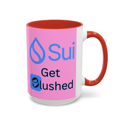 Sui: Get Slushed Pink Accent Mug by cypherpunkgear.com