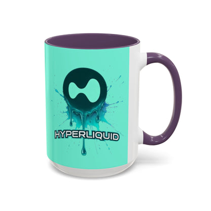 HYPE Drip Light Hyperliquid Accent Mug by cypherpunkgear.com