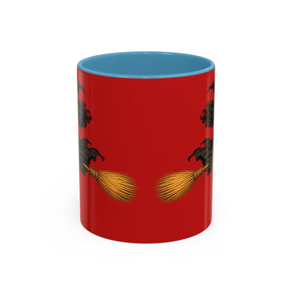 Velvet Vex Red Accent Mug by CreepyCrafts.boo