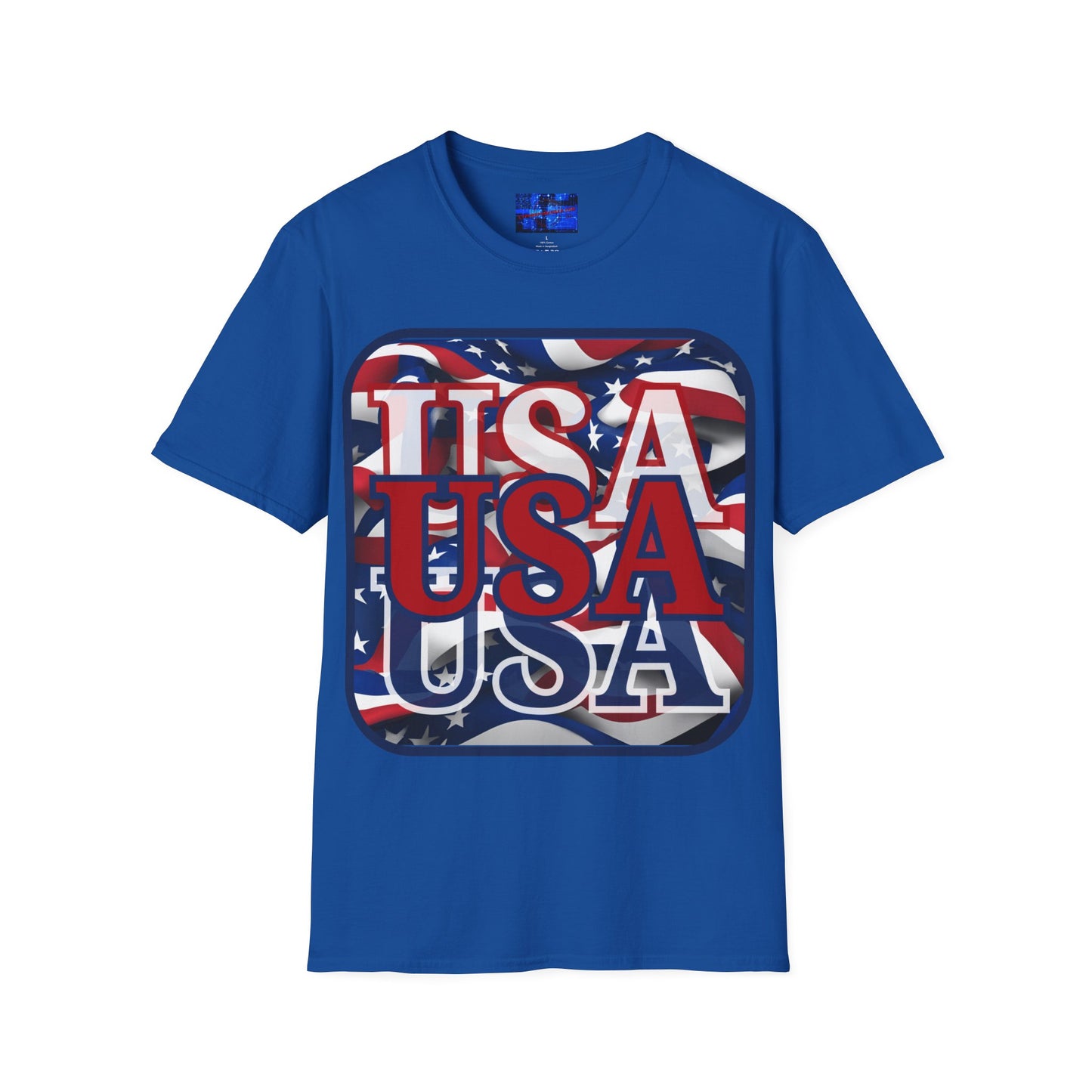 RED White and Blue USA Patriot Dark colors Unisex T-Shirt by cypherpunkgear.com