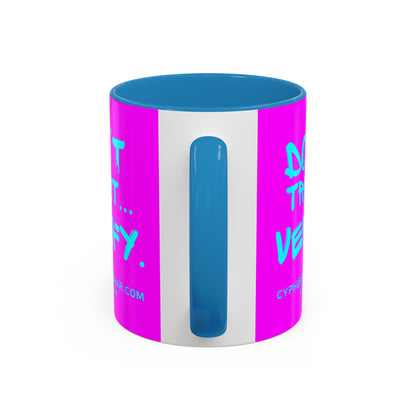 Don't Trust...Verify. Electric Magenta Accent Mug by cypherpunkgear.com