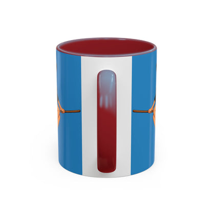 Hazel Hex Blue Accent Mug by CreepyCrafts.boo