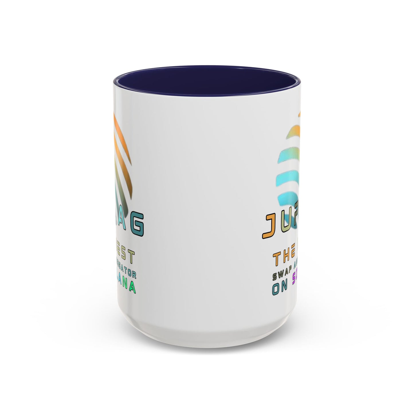 Jupiter (JUP) the best aggregator on Solana Accent Mug by cypherpunkgear