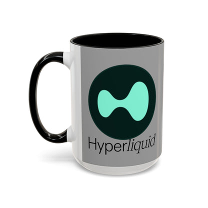 Hyperliquid Black font Grey Accent Mug by cypherpunkgear.com