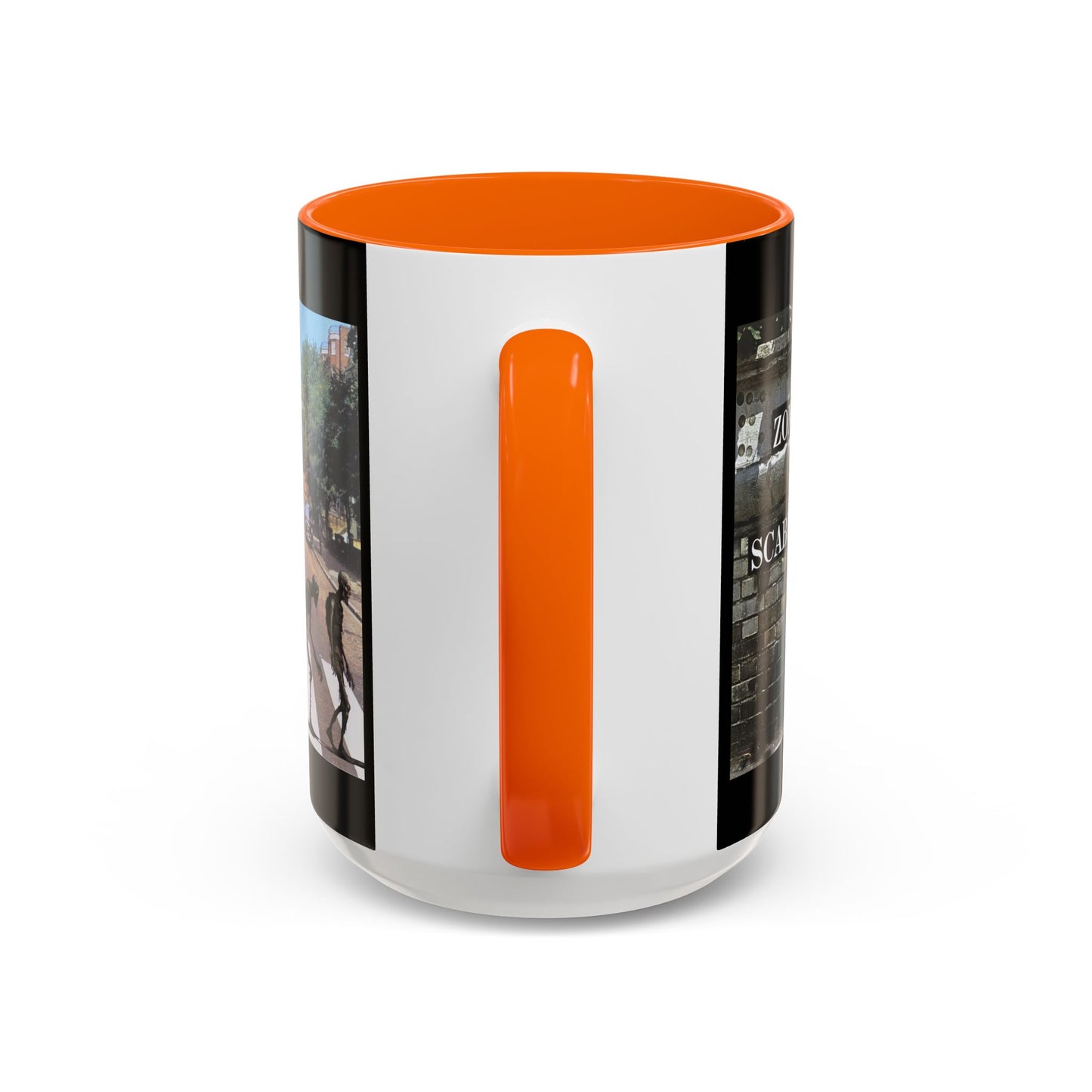 2-sided, Scabby Road Black Accent Mug by CreepyCrafts.boo