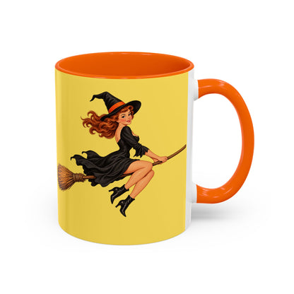 Hazel Hex Yellow Accent Mug by CreepyCrafts.boo