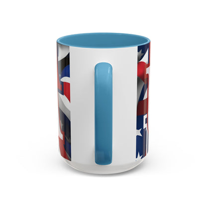 USA! USA! USA WHfont Patriot Accent Mug by cypherpunkgear