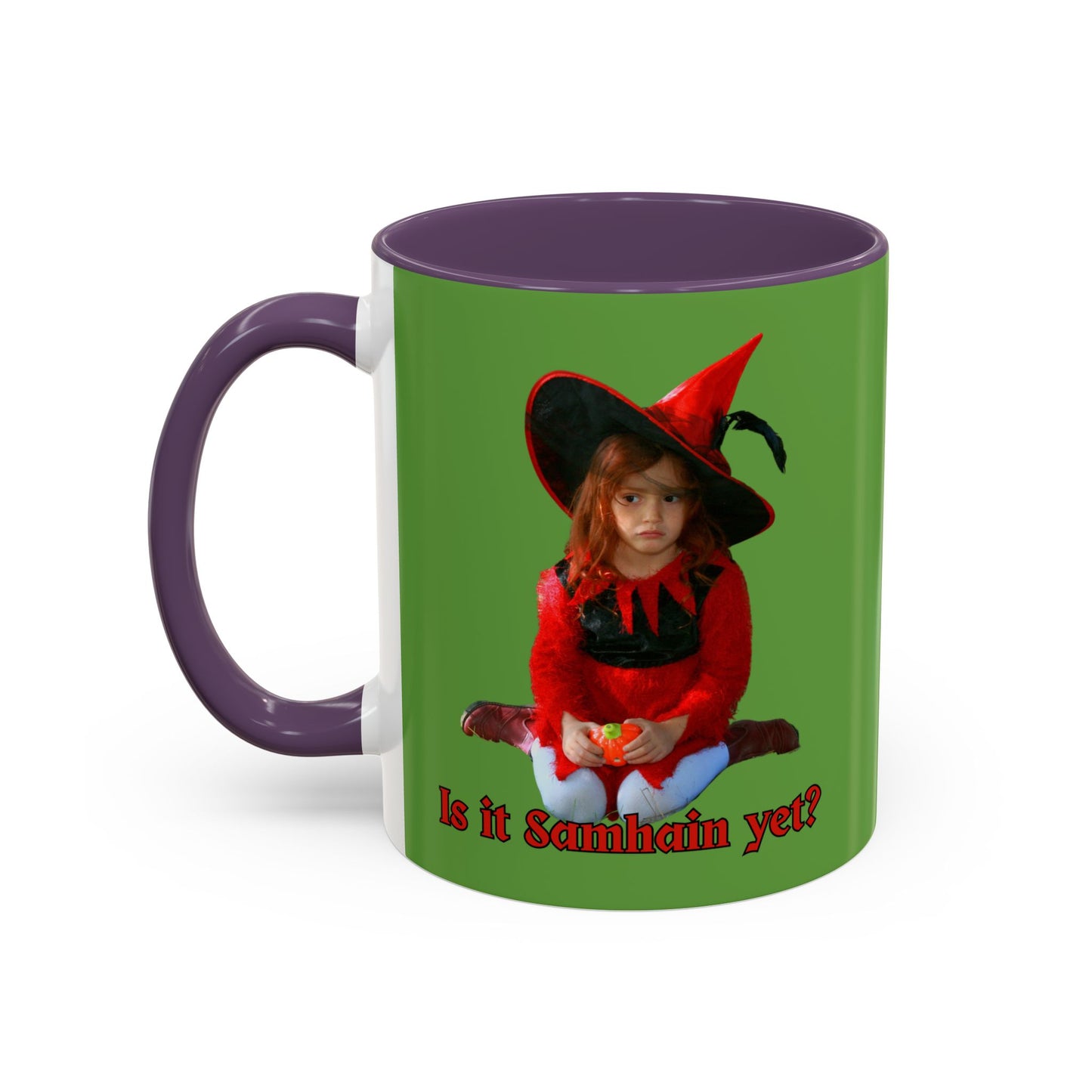 Is it Samhain yet? Green Accent Mug by CreepyCrafts.boo