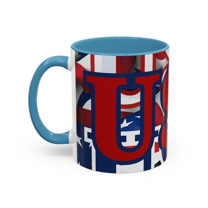 ¡EE.UU! ¡EE.UU! ¡EE.UU! ¡Patriota por cypherpunkgear! Taza de café decorativa (11, 15 oz)