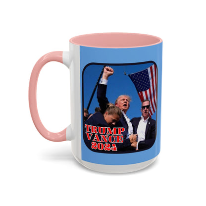 Trump and Vance 2024 Accent Mug by cypherpunkgear