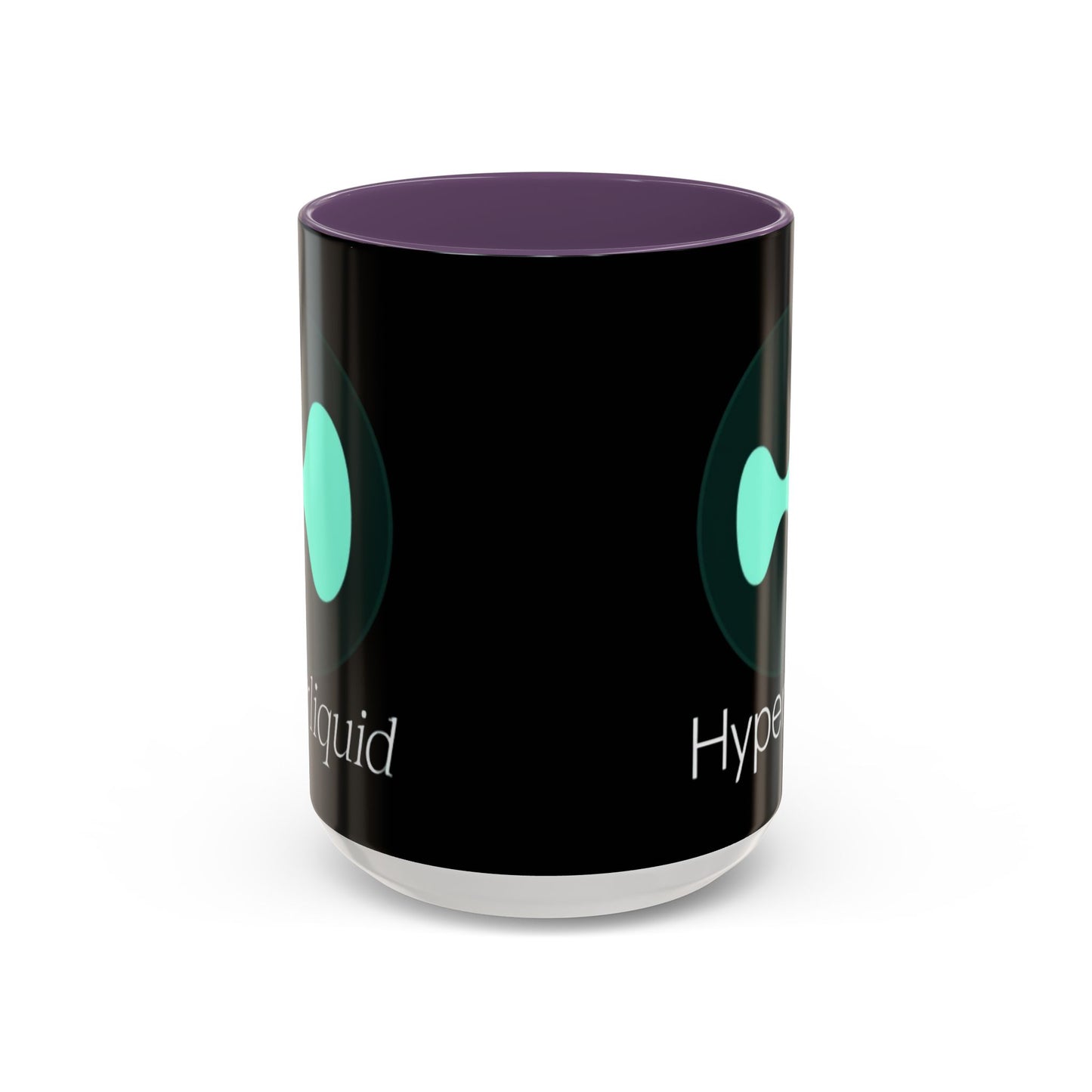 Hyperliquid White font Black Accent Mug by cypherpunkgear.com