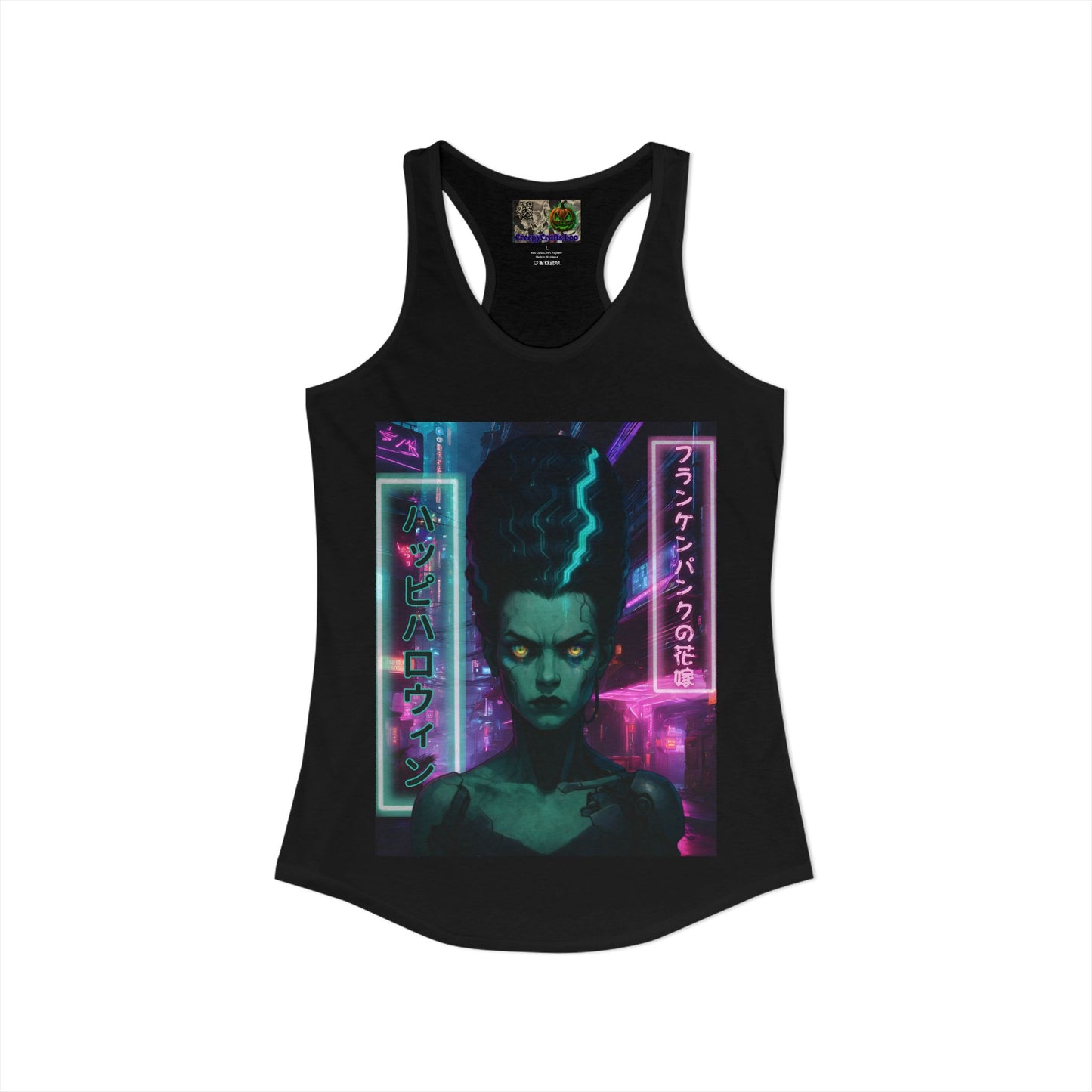 Bride of Frankenpunk Women's Racerback Tank Top by CreepyCrafts.boo
