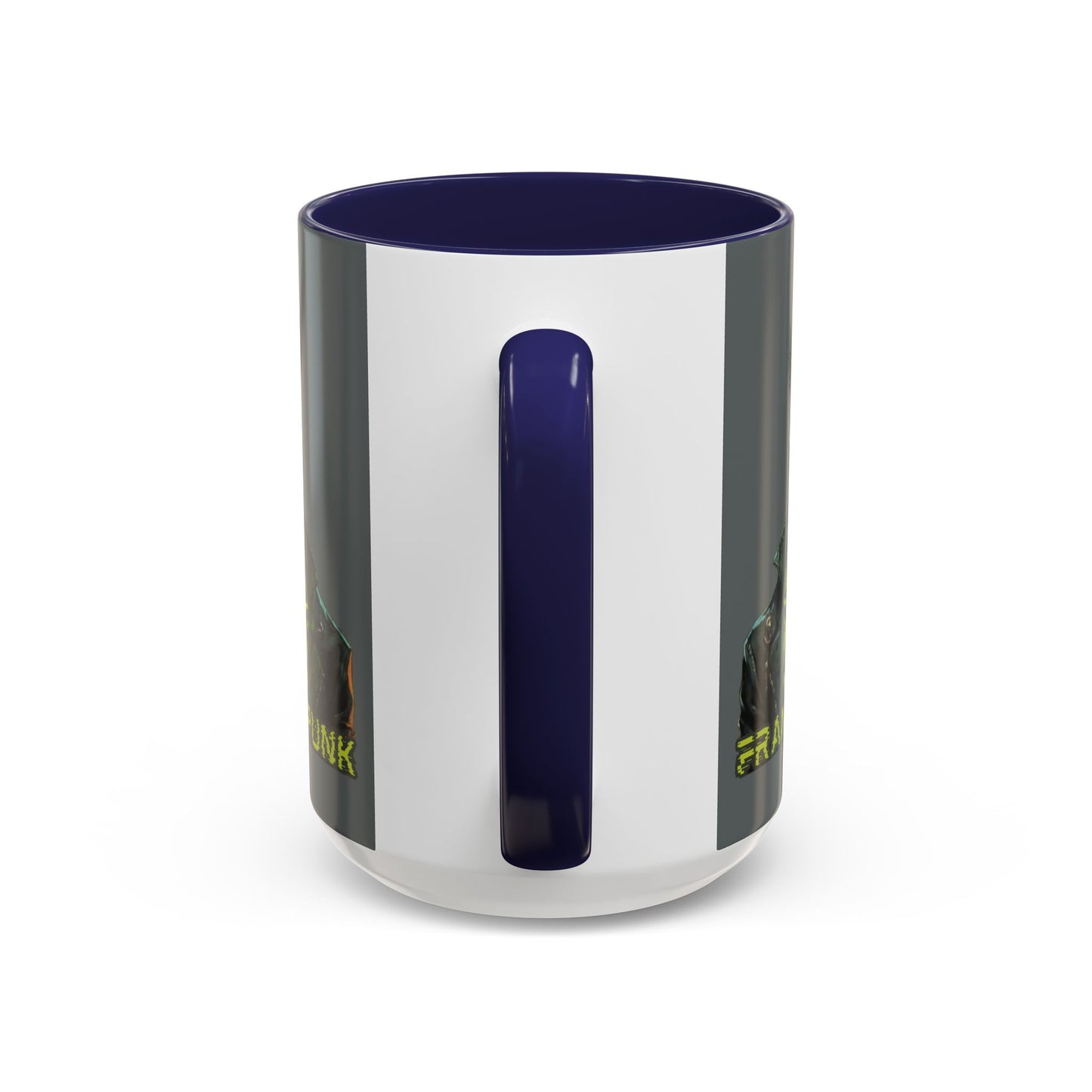 Frankenpunk Grey Accent Mug by CreepyCrafts.boo