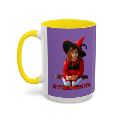 Is it Halloween yet? Light Purple Accent Mug by CreepyCrafts.boo