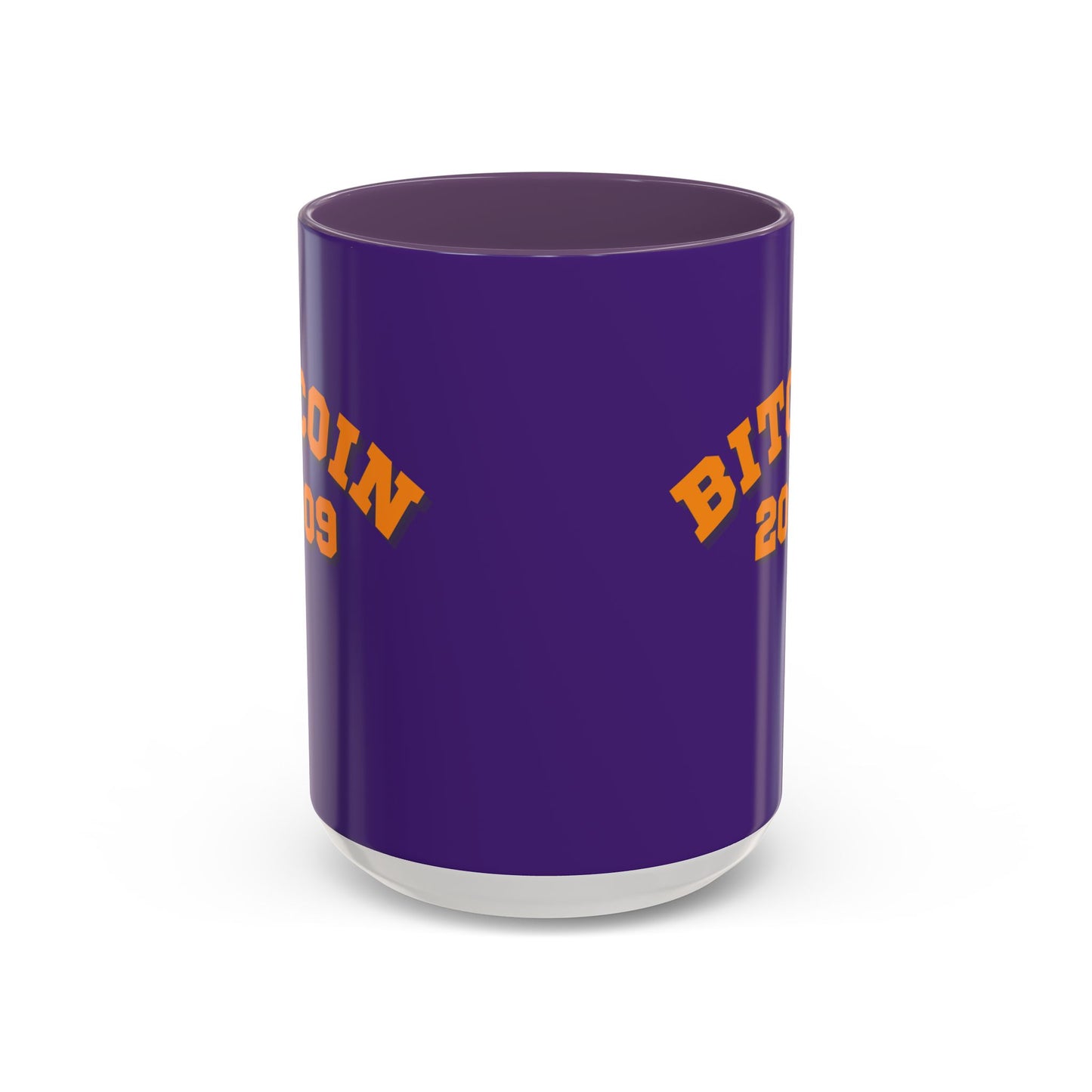 Bitcoin 2009 Dark Purple Accent Mug by cypherpunkgear.com