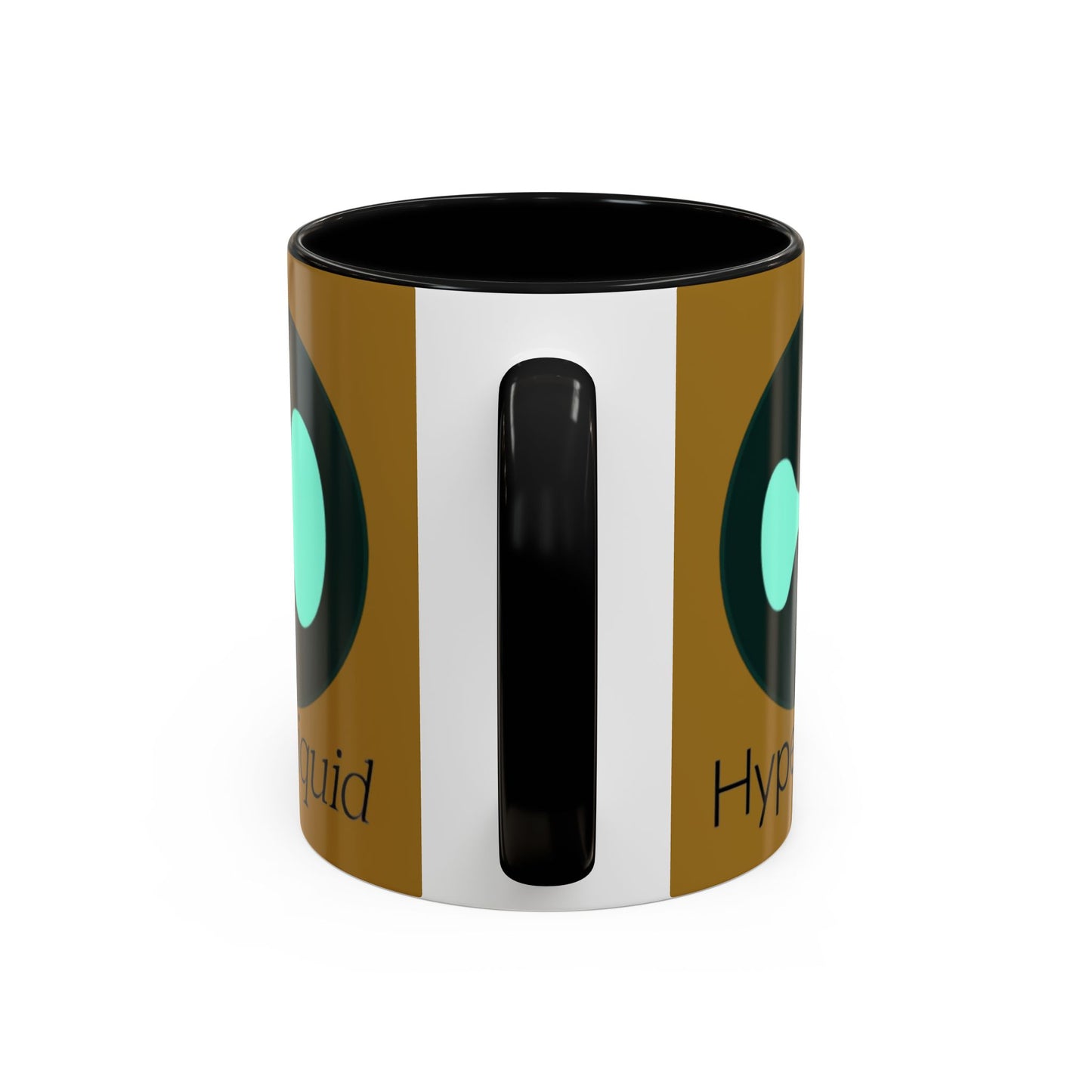 Hyperliquid Black font Brown Accent Mug by cypherpunkgear.com