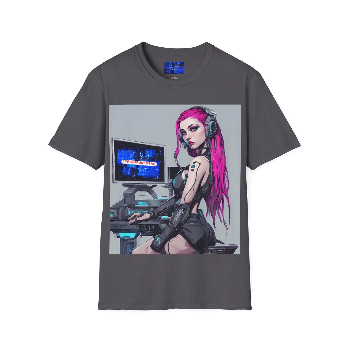 Netrunner Cyberpunk Dark colors Unisex T-Shirt by cypherpunkgear.com