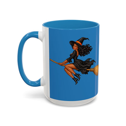 Velvet Vex Blue Accent Mug by CreepyCrafts.boo