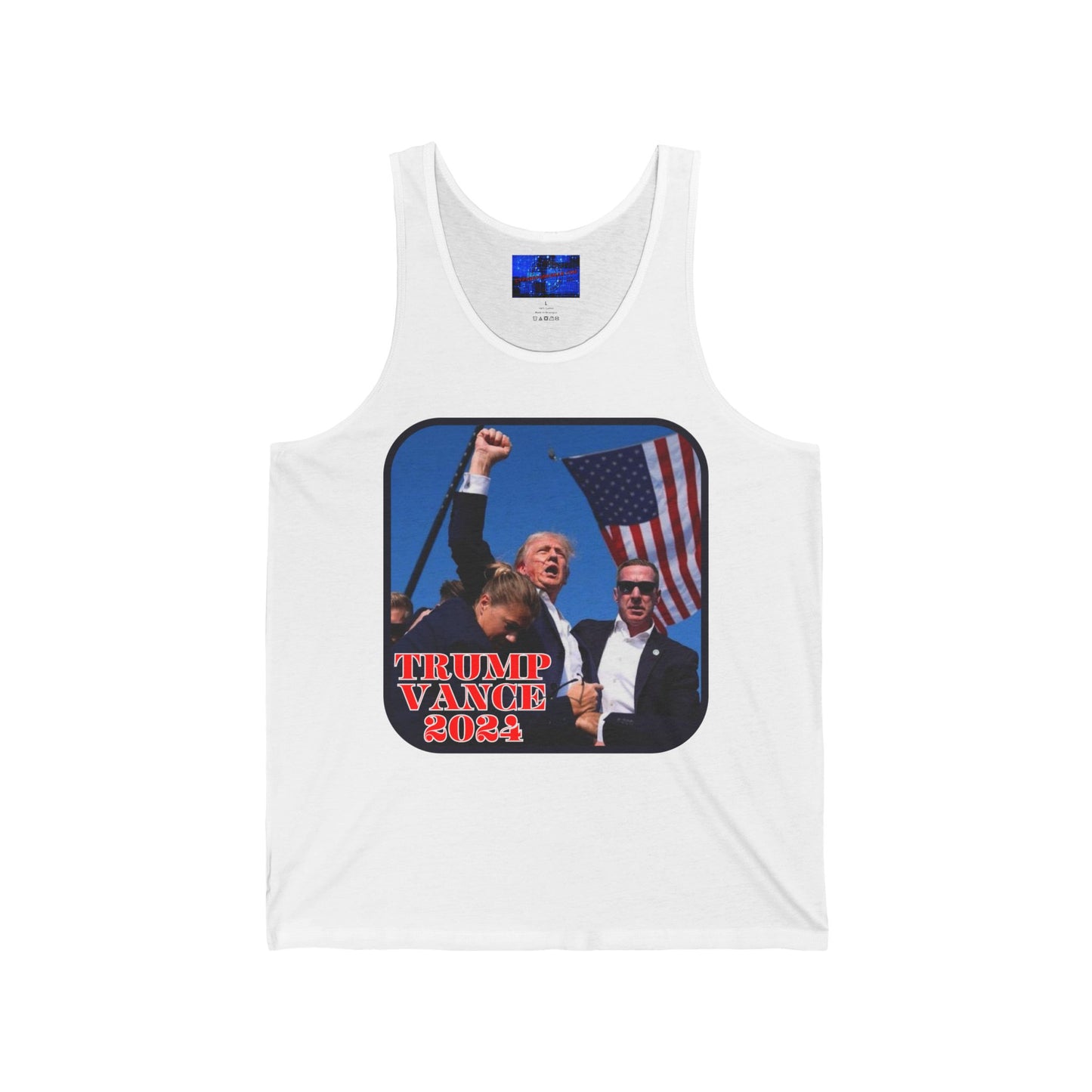 Trump and Vance 2024 Unisex Jersey Tank Top by cypherpunkgear